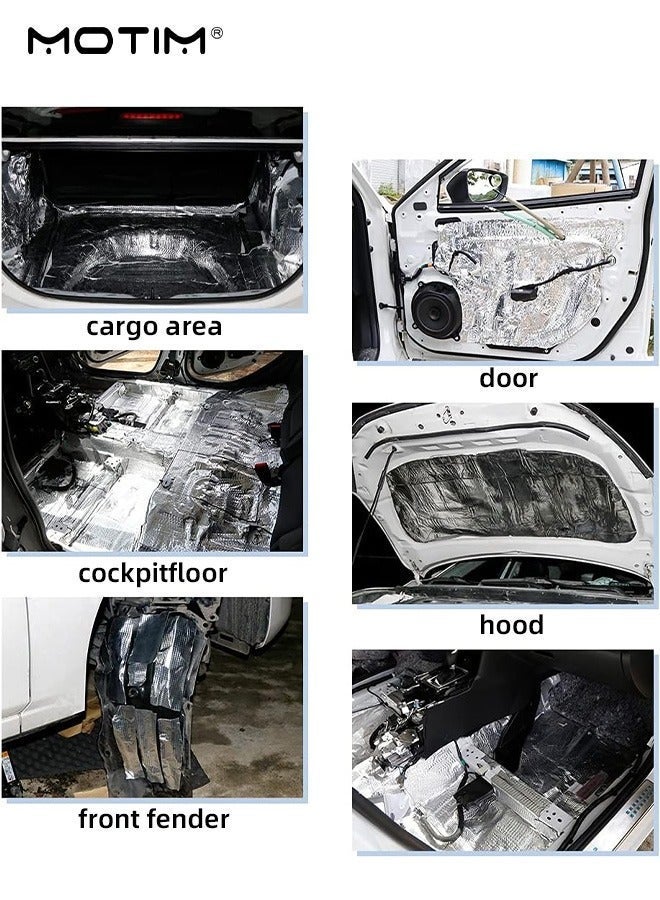 Motim Car Sound Deadening Foam 500mm*2000mm*10mm, Car Self-adhesive Shock-poof Mat, Insulation Heat Pads Foam Sound Deadener Film, Noise Insulation and Dampening Pad - Image 2